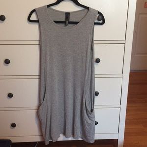 Gray t-shirt dress